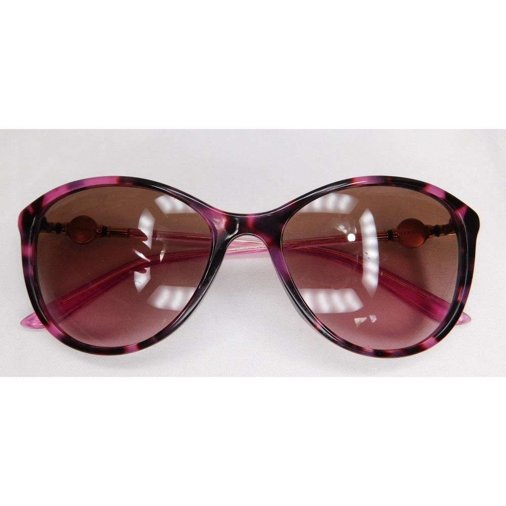 Versace Purple Tortoise Shell Logo Sunglasses - image 1